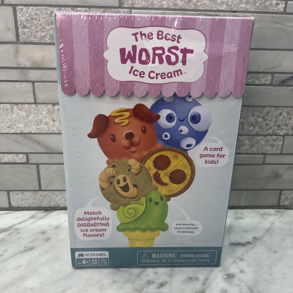 The Best Worst Ice Cream Card Game - Kitten Games, Exploding Kittens, kids game.